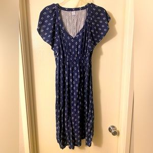 Navy/White Maternity Dress